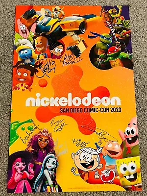 Sdcc 2023 Nickelodeon Cast Signed Autograph Poster Rugrats Monster Highbig Nate • $99