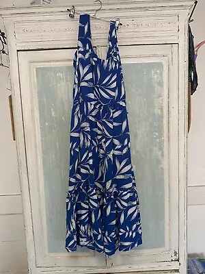 Beautiful Autograph Blue & White Maxi Dress Size Plus 24 Ladies Boho Women’s • $19.99