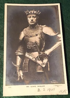 Edwardian Actor Mr Lewis Waller In Costume Posted 1905 Vintage Postcard • £4.50