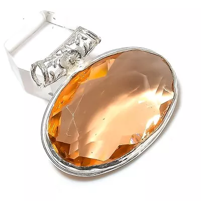 Morganite Gemstone Handmade 925 Sterling Silver Gift Jewelry Pendant 1.46  O108 • $10.99