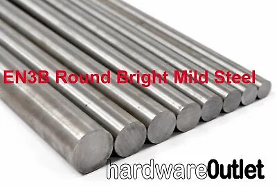 EN3B BRIGHT Mild Steel ROUND BAR Rod Engineering Welding Metal Bandsaw Cut  • £4.03