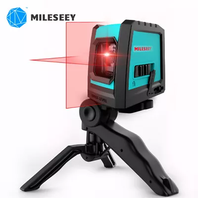 Mileseey Red Laser Level Home DIY Cross Line Auto Self Leveling With Tripod • £27.99