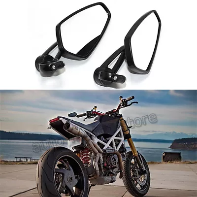 Motorcycle Handle Bar End Rearview Mirrors For Ducati Hypermotard 1100 796 939 A • $27.89