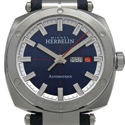 MICHEL HERBELIN Newport Heritage Men's Used Watch Automatic Blue Dial Condition • $931.64