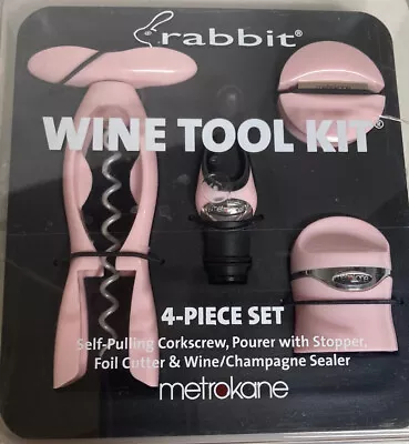 Rabbit ￼ Barbie Pink Metrokane Tool Kit  Corkscrew Foil Cutter Spout ￼￼ • $45