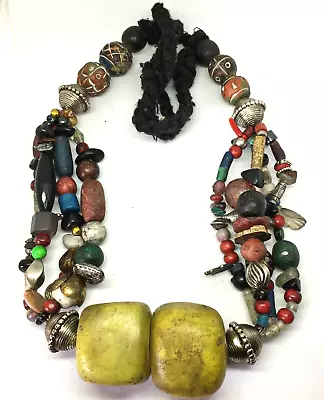 Vintage Berber Moroccan Necklace Jewelry Pendant Tribal African Amber Handmade • $70