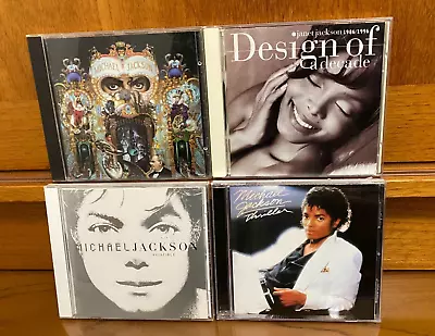 Michael Jackson Janet Jackson CD Lot Of 4 Thriller Dangerous Invincible Greatest • $14.99