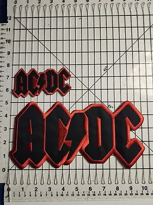 Ac/dc Embroidered Patches / Lot Of 2 / 1 Huge 10.25x5 Inch & 1 Small 2x4.5 Inch • $25