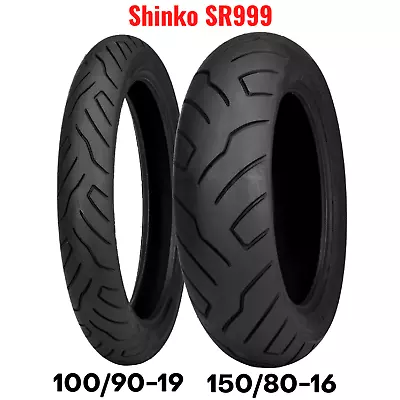 New Shinko SR999  Motorcycle Tire Set Front Rear 100/90-19 + 150/80-16 19  16  • $309.95
