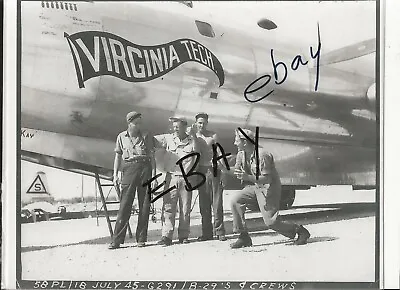 Virginia Tech B 29 Superfortress Bomber Plane Nose Art Tinian Island So. Pacifi • $5