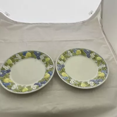 2-Metlox Vernonware-VERNON FLORENCE DINNER PLATES  10 1/2  • $27