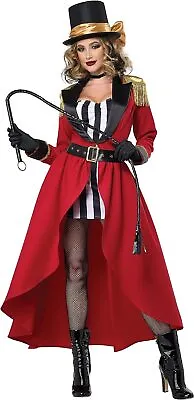 Ravishing Ringmaster Girl Circus Carnival Fancy Dress Up Halloween Adult Costume • $76.63