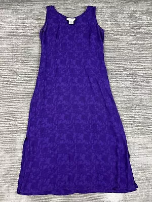 Karin Stevens Dress Womens 10 Purple Maxi Long Sleeveless Tank • $12.99