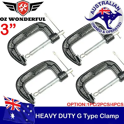3  G Clamp Clamps Quality Steel Workbench Grip Tool Carpenters Metalwork • $15