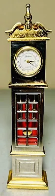 Vintage Gorham Miniature Mantle Grandfather  Clock Tower Japan Movement 5” Rare! • $25.19