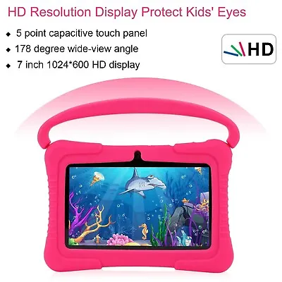 2024 NEW Kids Pad Tablet 7 Inch Android 12 32GB Bundle WIFI With Free Pink Case • £49.99