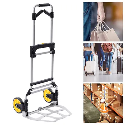 2022DD Folding Hand Truck Dolly 264 Lbs Capacity Cart Fold-Up Portable Moving • $52.25