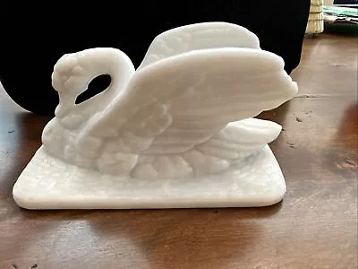 Westmoreland Raised Wing Swan Lid Only Milk Glass Marked W Over G • $29.99