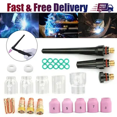 £29.65 • Buy Welding Torch Stubby Gas Lens TIG Torch Glass Cup /6/7/8/10/12 For WP-17/18/26