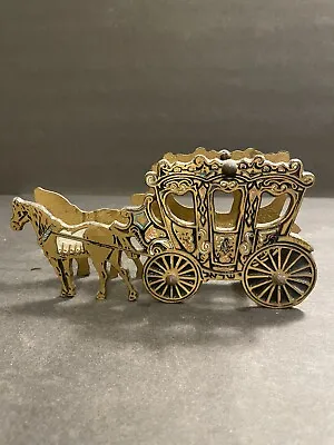 Antique Brass Painted Horse Drawn Cart • $19.99