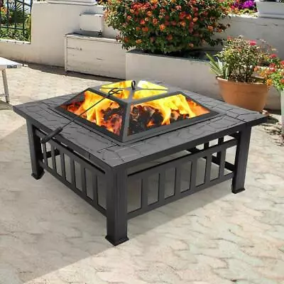 Wood Burning Fire Pit Outdoor Heater Backyard Patio Deck Stove Fireplace Bowl • $64.90