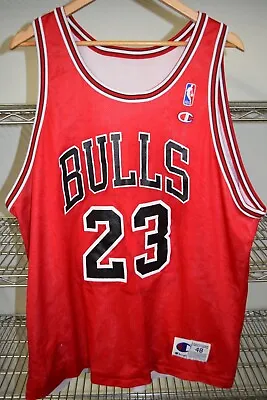 Michael Jordan Champion Chicago Bulls Reversible Usa Made Jersey Size 48 • $27