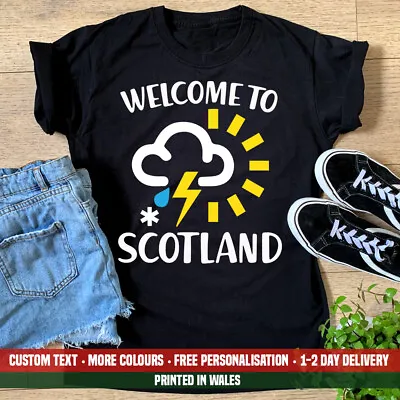 £12.99 • Buy Ladies Welcome To Scotland T Shirt Funny Scottish Rugby Weather Holiday Gift Top