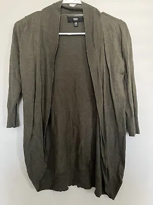 Mossimo Womens Long Sleeve Open Front Solid Cardigan XS Green Army • $12.99