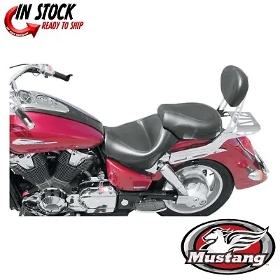 Mustang Two-Piece Two-Up Vintage Wide Touring Black Honda VTX1800 S&T 2002-2008 • $653.20