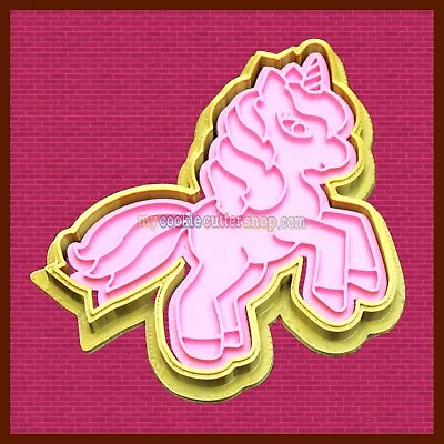 $12.95 • Buy Unicorn Cookie Cutter And Embosser Stamps. Fondant Imprint Shapes Set 8cmH