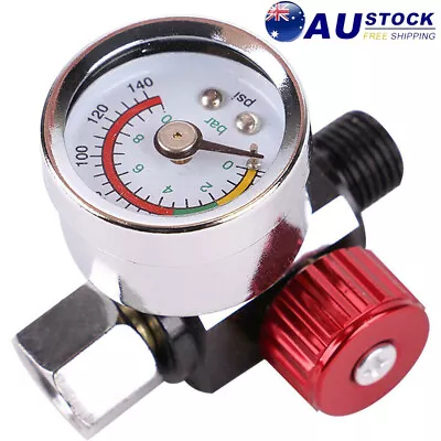 1/4  Adjustable Air Regulator Bar Pressure Gauge Paint For Spray Sprayer Gun AU • $16.57