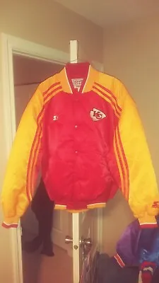 Kansas City Chiefs Satin Starter Jacket Large Coat Vintage Nfl Rare Mahomes • $99.99