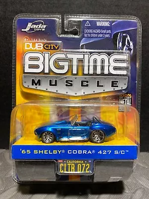 1/64 Jada Big Time Muscle 1965 Ford Shelby Cobra 427 S/c Candy Blue • $10