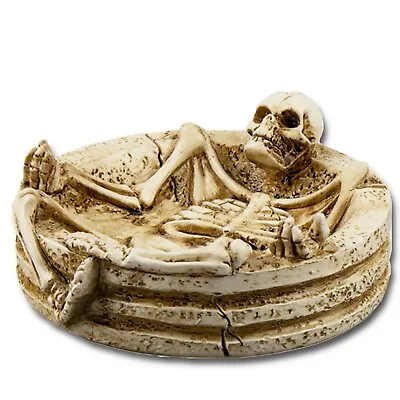 SKULL ASHTRAY Gothic Skeleton Horror Halloween Party Bowl Home Decor Gift G5485  • £7.58