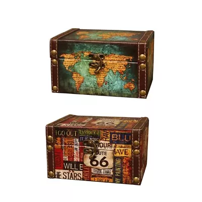 Vintage Jewelry Storage Box Antique Letters Keepsake For C • $26.23