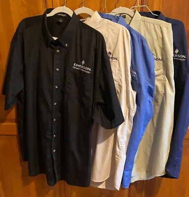 Men's Button-Down SS Dress Shirt New Size 2XL Tall Emerson Climate Technologies • $9.99