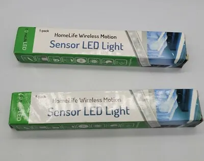   LED Motion Sensor Light Bar Under Counter Wireless Battery HomeLife 2pk  New • $16