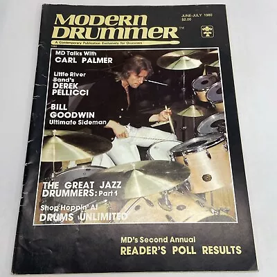 Modern Drummer Magazine June July 1980 Emerson Lake Carl Palmer Cover • $13.35