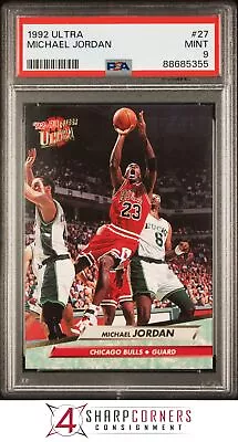 1992 Ultra #27 Michael Jordan Bulls Hof Psa 9 • $23.33