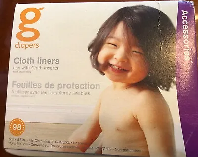 NEW GDiapers  Box Of 98  Unopened Box Of Cloth Liners • $15.49