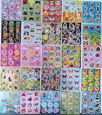 £1.69 • Buy 6 Kids Sticker Sheets Stickers Party Bag Fillers Reward Choose From 34 Designs