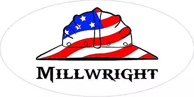 3 - Millwright US Flag Hard Hat Hand Union Oilfield Toolbox Helmet Sticker H285 • $3.99