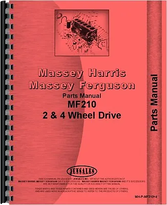 Massey Ferguson 210 Tractor Parts Manual MH-P-MF210+4 • $47.99