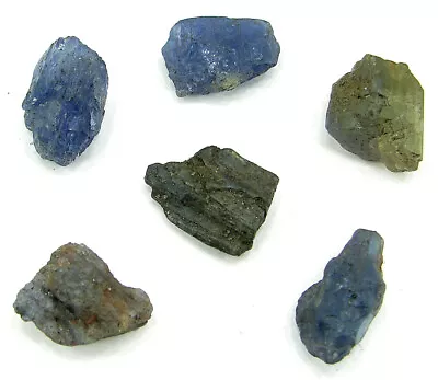 50.00 Ct Natural Raw Tanzanite Gemstone Rough Crystal Specimen 6 Pcs Lot - ZR14 • £11.28