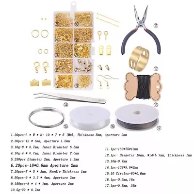 DIY Jewelry Making Supplies Tools Kit Jewelry Pliers Wire For Kids Girls Adults • $18.59