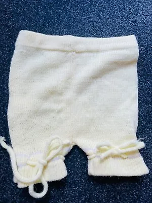 Vintage Cabbage Patch Kids Doll Knit Pants Yellow With White Trim • $10.95