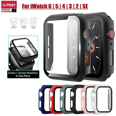 $6.99 • Buy For Apple Watch IWatch SE 6 5 4 3 2 Case Full Screen Protector Cover 44 42 40 38