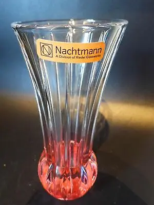 2 Art Glass VASES - Nachtmann Riedel Glassworks  Spring Rose  - GERMANY H13cm • $40