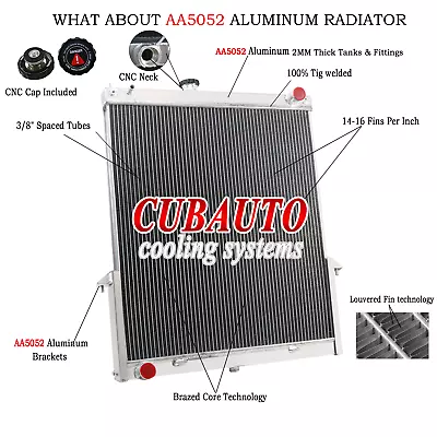 3 Row Aluminum Radiator For Nissan Gu 3 4 5 4.2L Turbo Diesel & Patrol Petrol MT • $239