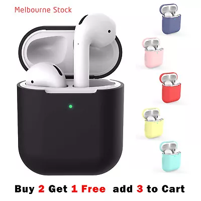 For Apple AirPods Case 1 & 2 LED Visible Silicone Cover Slim Skin Anti Falling • $4.99